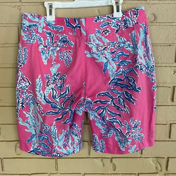 Lilly Pulitzer The Chipper Floral Preppy Coastal 100% Cotton Shorts Size 4 - Picture 4 of 9